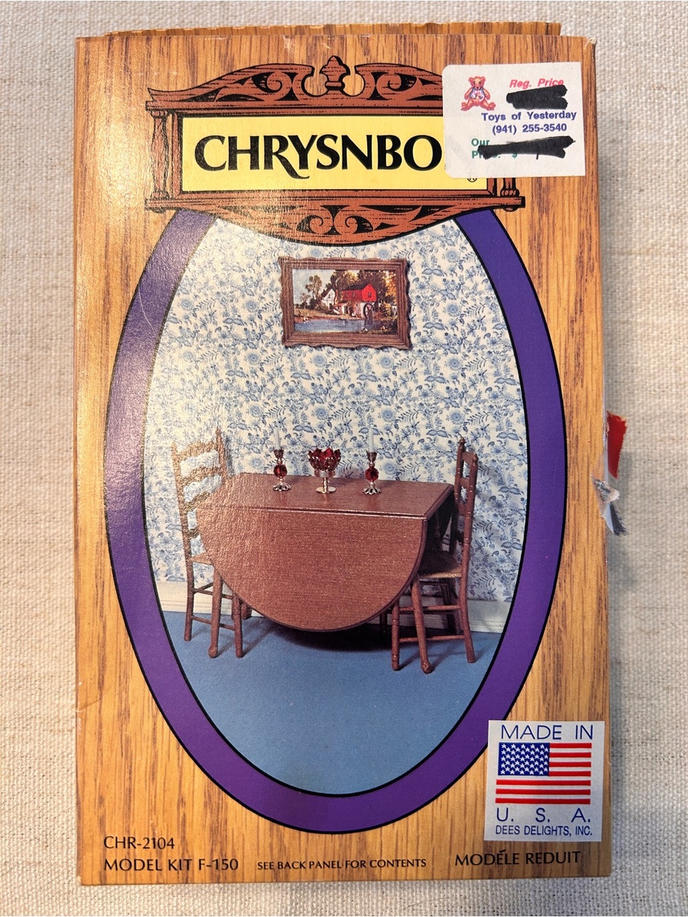 Dollhouse Miniature Chrysnbon Dropleaf Table Furniture Kit F – 150